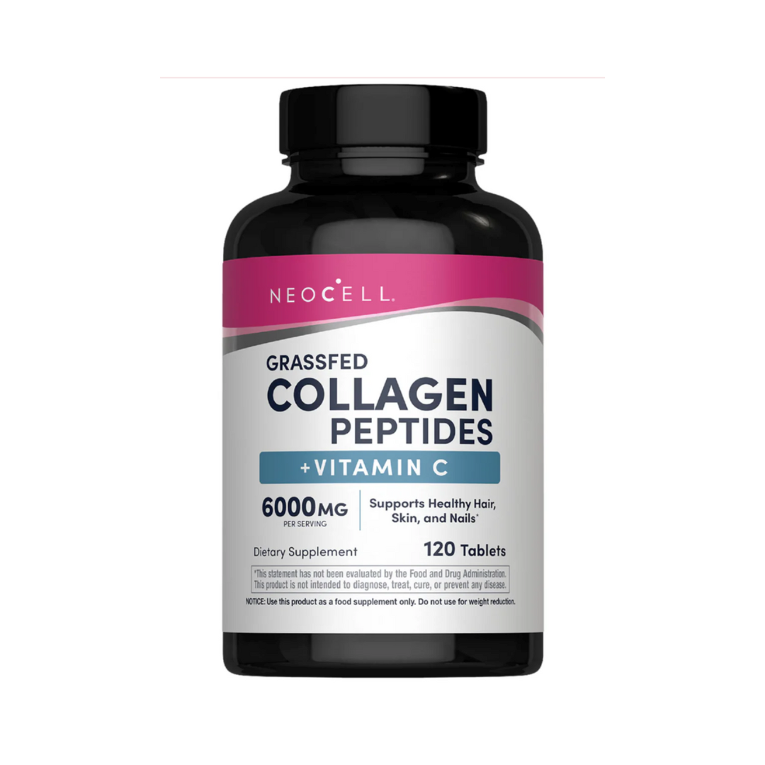 Neocell Grassfed Collagen Peptides + C, 6000 mg (per serving), 120 Caplets