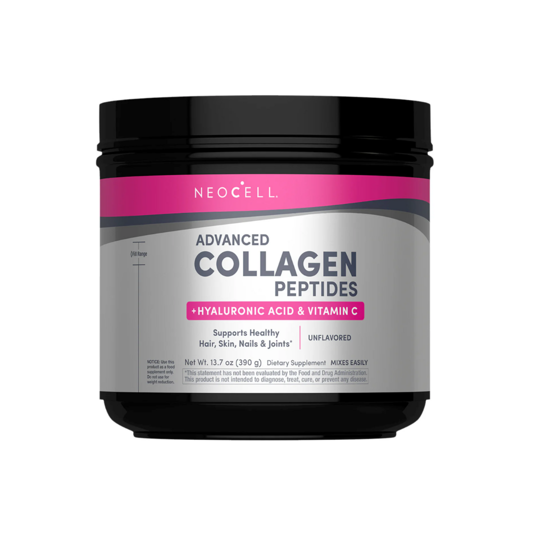 NeoCell Advanced Collagen Peptides + Hyaluronic Acid + C, 13.7 oz (390 g) Powder