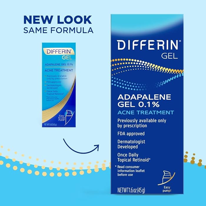 Differin Gel Adapalene 0.1% 45g Pump