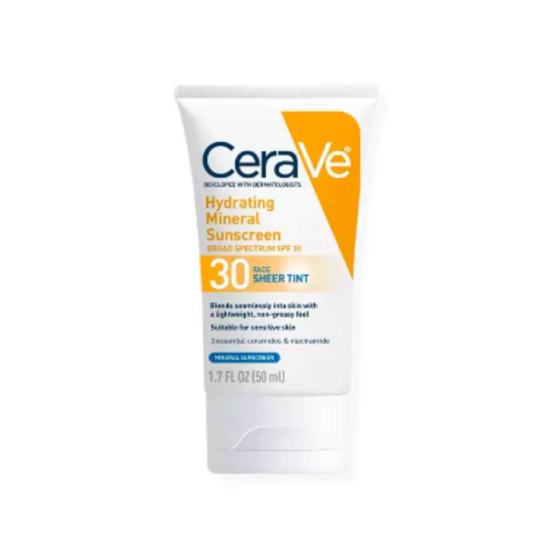 Cerave Hydrating Mineral Sunscreen 30 Face Sheer Tint
