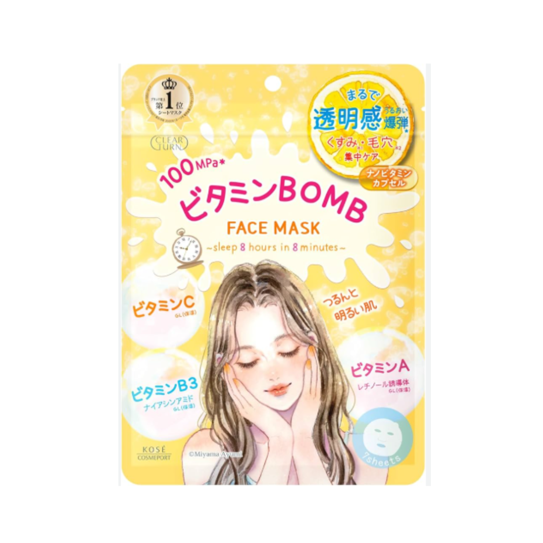 Kose Clear Turn Vitamin Bomb Face Mask (7 Sheets)