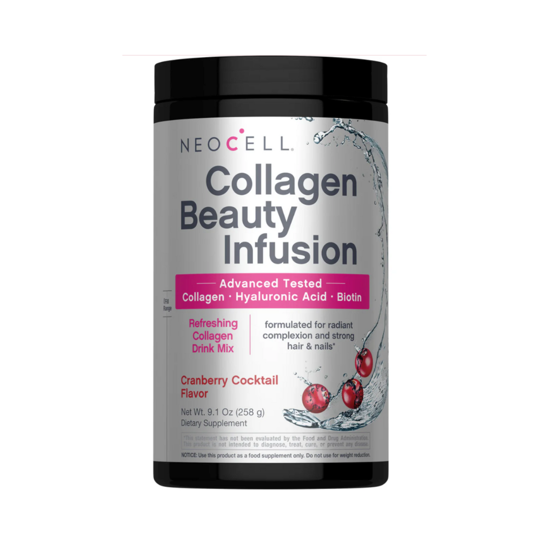 NeoCell Collagen Beauty Infusion with Hyaluronic Acid + Biotin Cranberry Cocktail Flavor, 11.6 oz (330 g) Powder