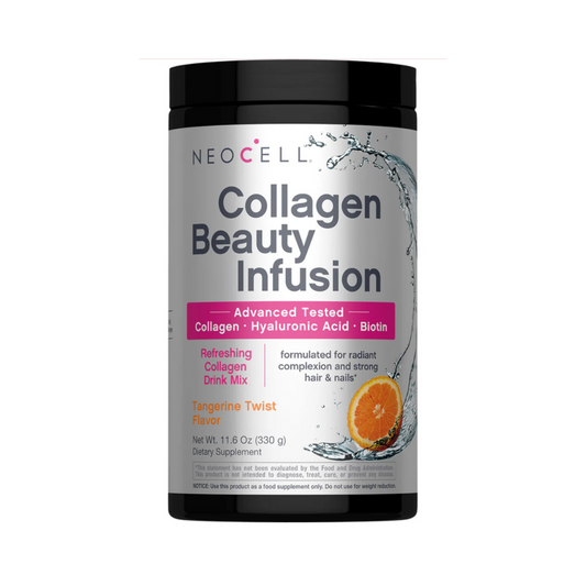 NeoCell Collagen Beauty Infusion with Hyaluronic Acid + Biotin Tangerine Twist Flavor, 11.6 oz (330 g) Powder