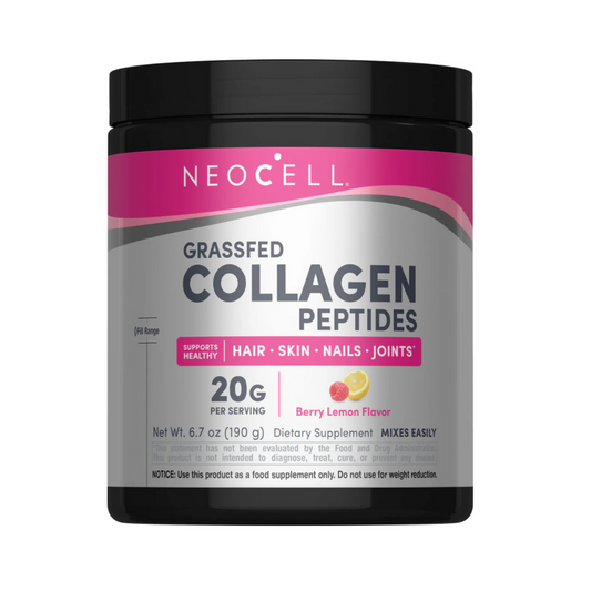 NeoCell Grassfed Collagen Peptides Berry Lemon Flavor, 6.7 oz (190 g) Powder