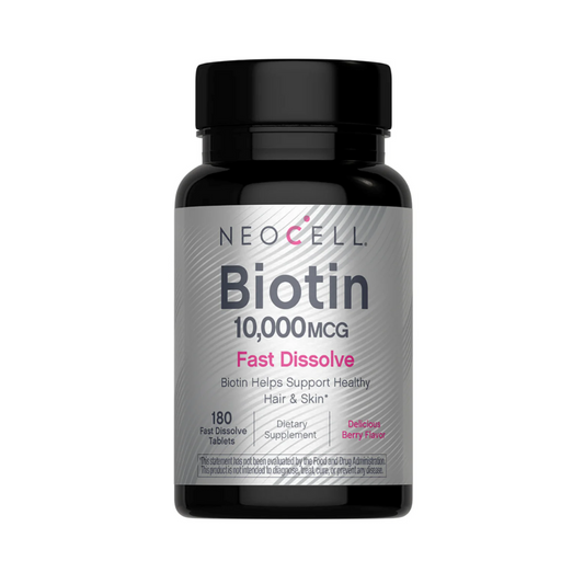 NeoCell Biotin 10,000 MCG Fast Dissolve, 180 Fast Dissolve Tablets