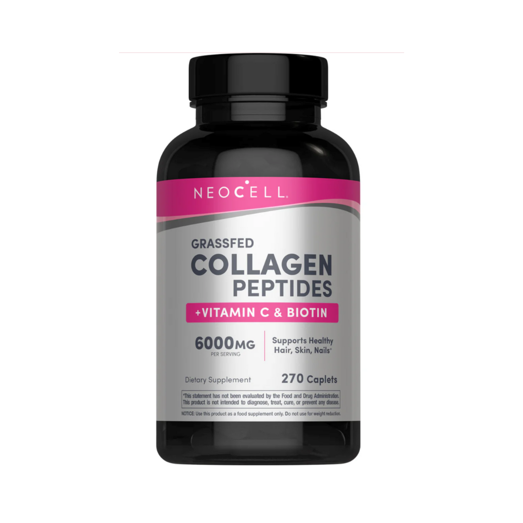 NeoCell Grassfed Collagen Peptides + C & Biotin, 270 Caplets