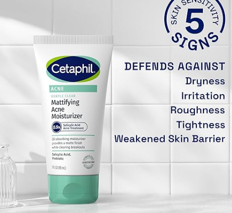 Cetaphil Mattifying Acne Moisturizer Salicylic Acid Acne Treatment